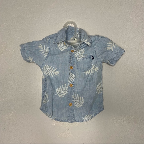 Baby B’gosh | Baby boy Leaf design Button Down shirt Size 18M - Picture 1 of 7